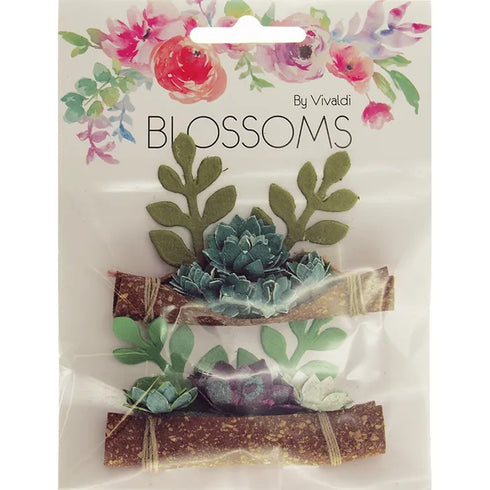 Paper and Cork Succulent Boat Ornament